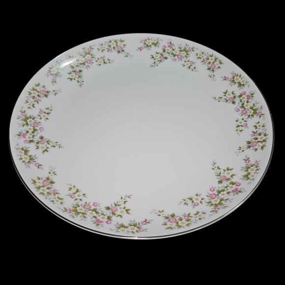 Vintage Treasure Chest Lenore No. 7001 13" Round Serving Platter Japan Floral - Picture 1 of 3